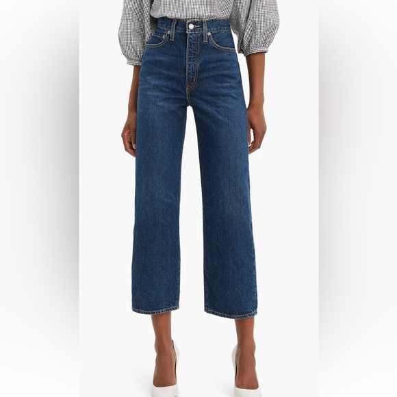 Levi's Denim - Levi's WellThread Ribcage Wide Leg Cropped Jeans